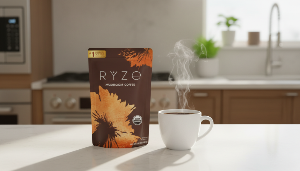 ryze mushroom coffee brand